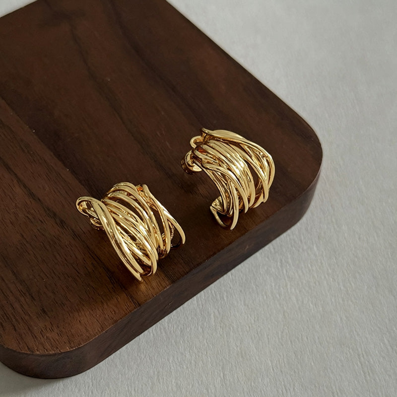 C-shape Stud Earrings - DippedShop Wholesale - #2275