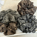 Retro Leopard Print Organza Hair Scrunchies 6W6HSR376