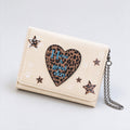 Leopard Print Heart Wallet - DippedShop Wholesale - #2931
