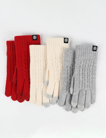 Cable Knit Gloves - DippedShop Wholesale - #0963