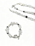 Irregular Transparent Crystal Stone Beaded Bracelet 6W6JBR351