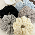 Simple Solid Color Hollow Out Elastic Scrunchies 6W6HSR384