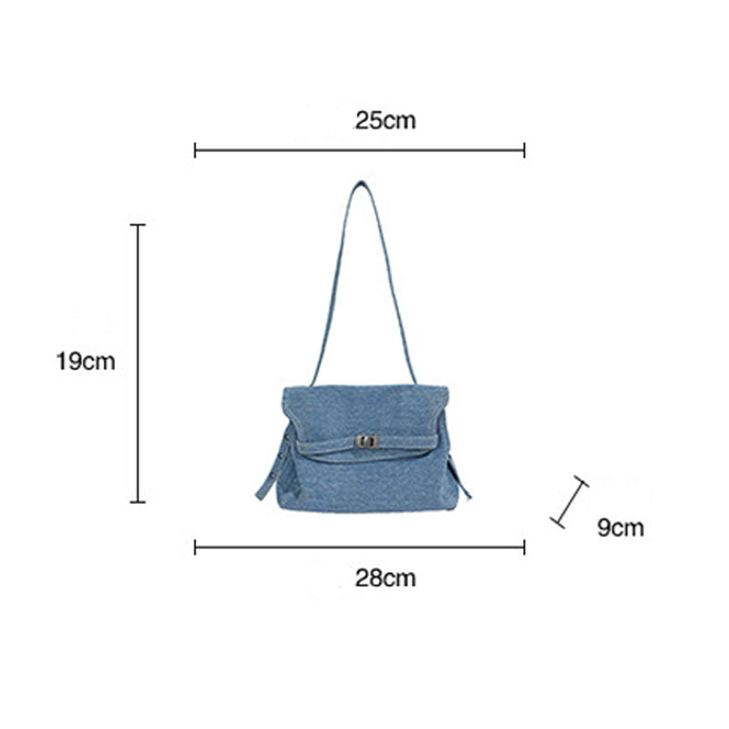 Casual Denim Flap Shoulder Bag 6W10BBG1351