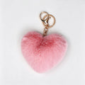 Faux Fur Heart Keychain - DippedShop Wholesale - #0755