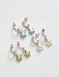 Star Pendant Stud Earrings - DippedShop Wholesale - #7363