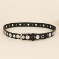 Punk Style Metal Disc Hollow Waist Belt 6W6JBT231