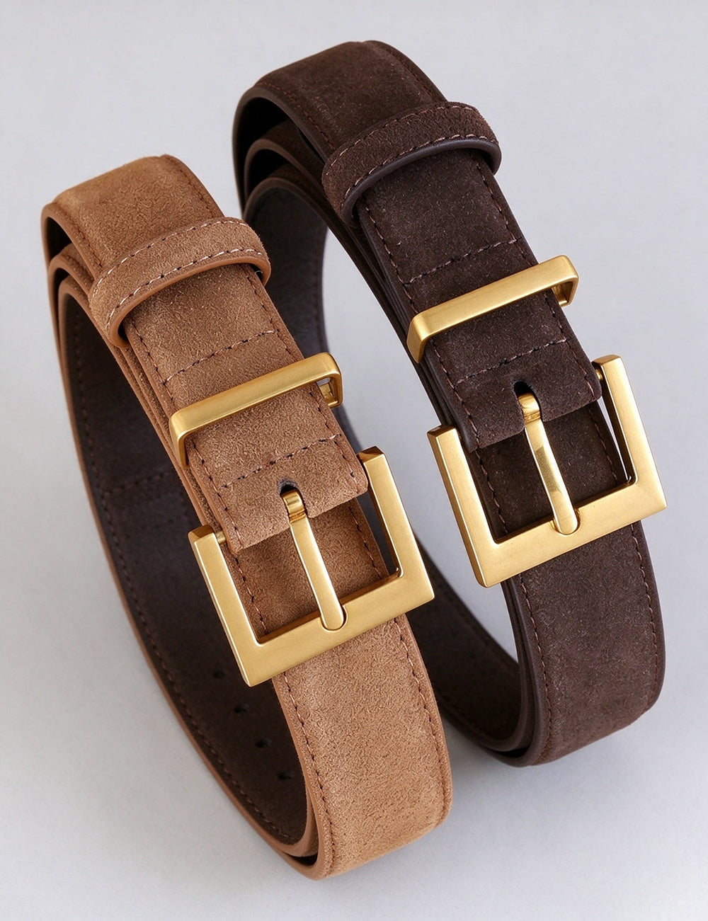 Simple Solid Color Faux Suede Wide Belt 6W6JBT220