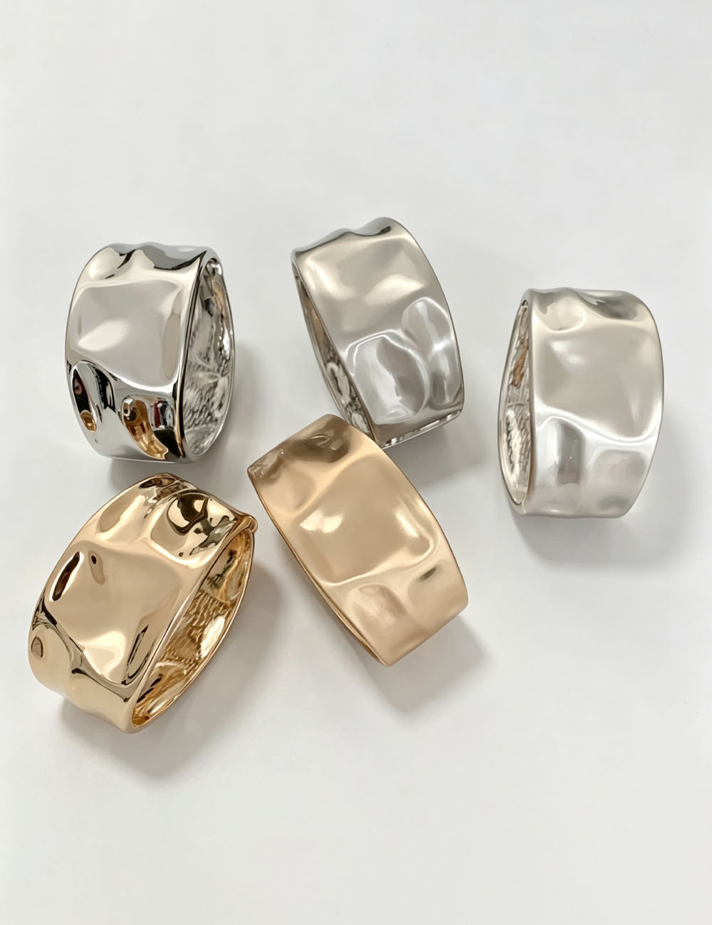 Chunky Irregular Gold Plated Statement Bracelet 6W6JBR578