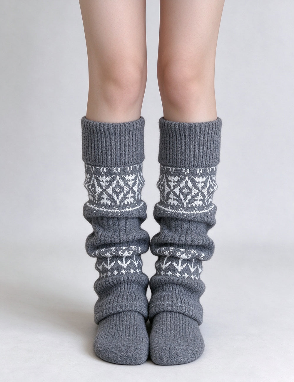 Fair Isle Leg Warmers - DippedShop Wholesale - #1923