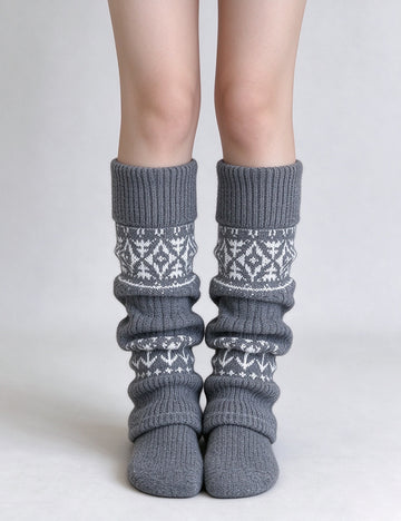 Fair Isle Leg Warmers - DippedShop Wholesale - #1923