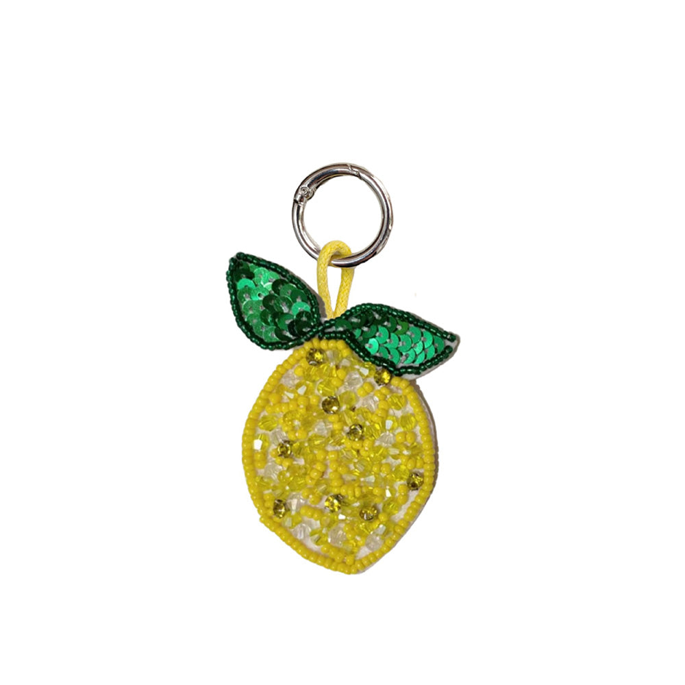 Creative Heandmade Beaded Lemon Pendant Bag Charm 6W10BBC815