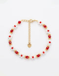 Boho Handmade Crystal Beaded Flower Bracelet 6W6JBR470
