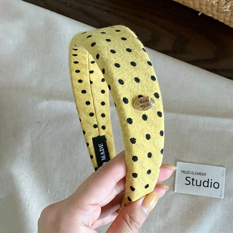 Fabric Polka Dot Headband - DippedShop Wholesale - #7779