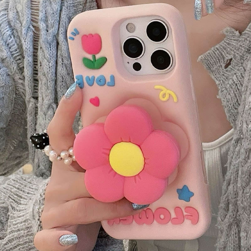 3D Flower Shockproof Case - DippedShop Wholesale - #9939
