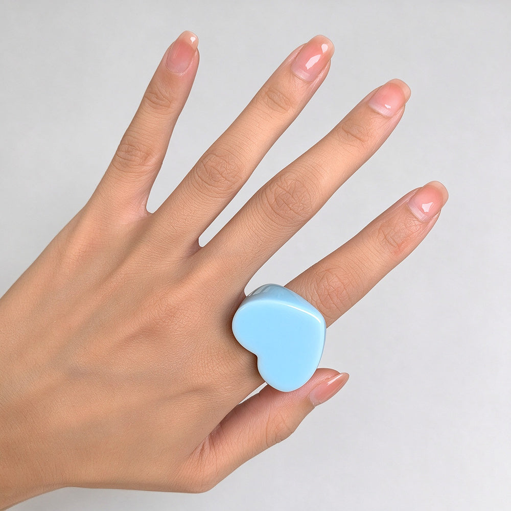 Resin Heart Ring - DippedShop Wholesale - #0355