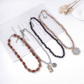 Multi-Layer Agate Beaded Necklace - DippedShop Wholesale - #3619