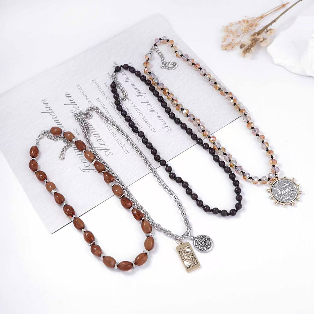 Multi-Layer Agate Beaded Necklace - DippedShop Wholesale - #3619