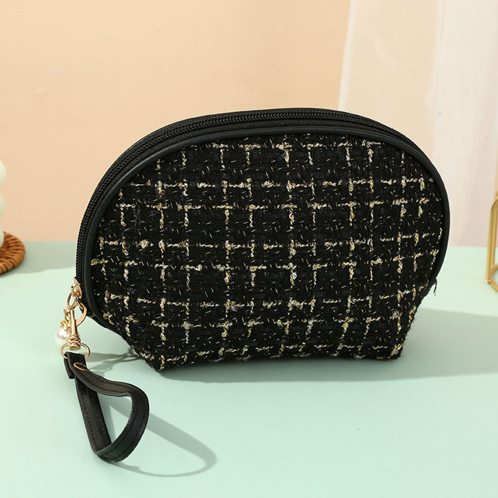 Tweed Cosmetic Bag - DippedShop Wholesale - #2531