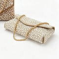 Elegant Pearl Square Evening Purse Handbag 6W10BBG1972