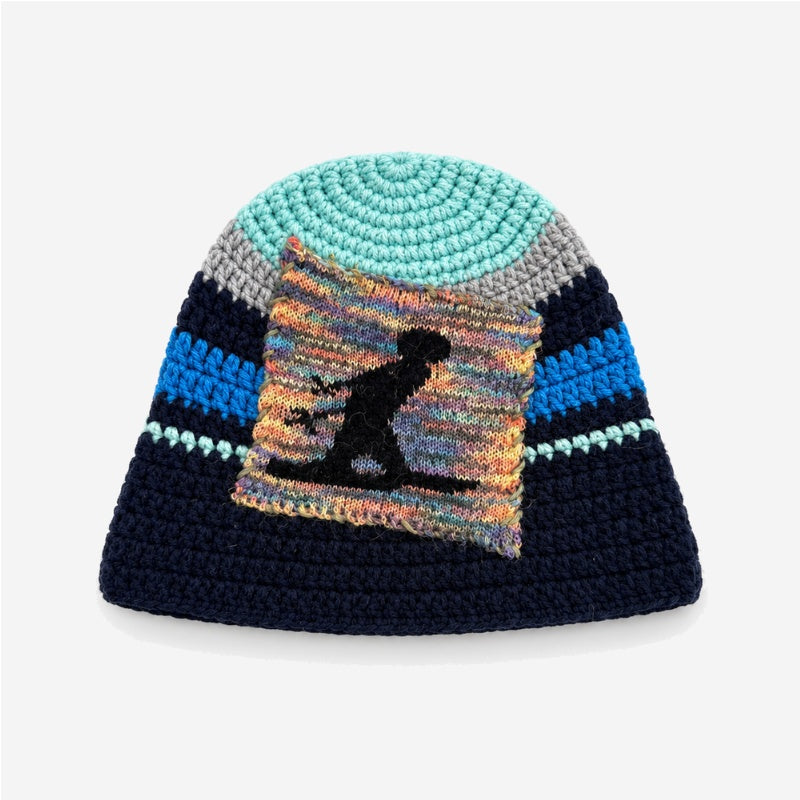 Color Block Splice Floral Jacquard Bucket Hat 6W6HAT634