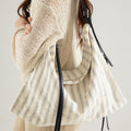 Trendy Striped Print Large Capacity Shoulder Bag 6W10BBG1366