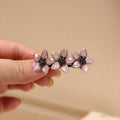 Rhinestone Flower Hair Barrette - DippedShop Wholesale - #8547