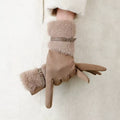 Elegant Suede Full Finger Thicken Gloves 6W6GLO97