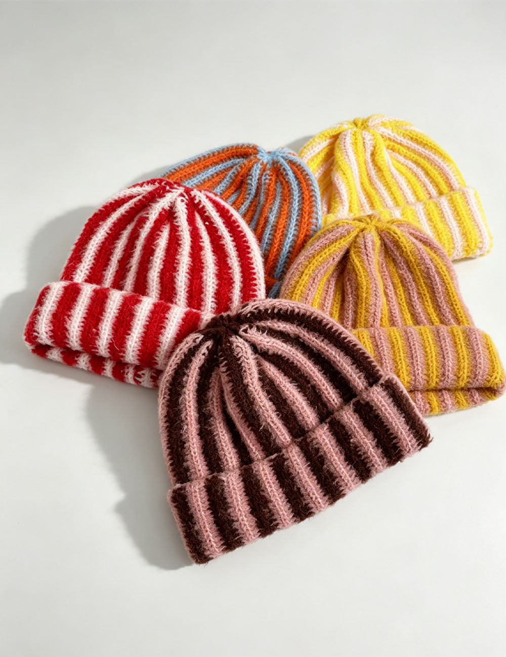 Striped Knit Beanie - DippedShop Wholesale - #0659
