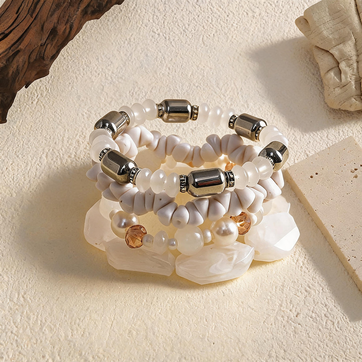 Boho Style Irregular Beaded Chain Bracelets 6W6JBR635
