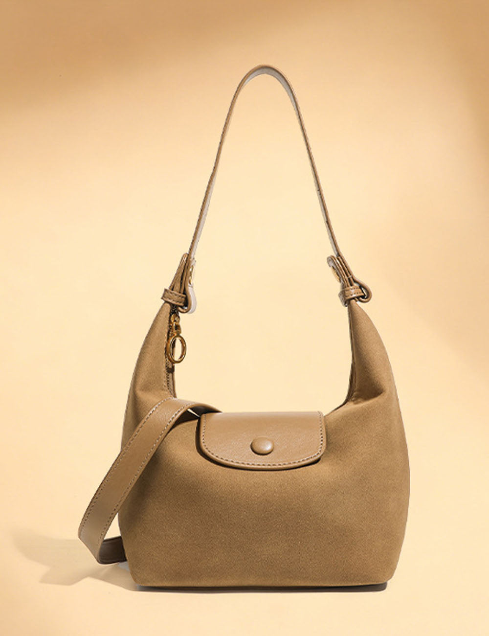 Suede Dumpling Handbag - DippedShop Wholesale - #4627