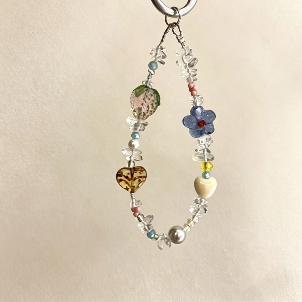 Crystal Strawberry Phone Charm - DippedShop Wholesale - #9123