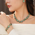 Fresh Gold Plated Enamel Floral Choker Necklace 6W6JNC922