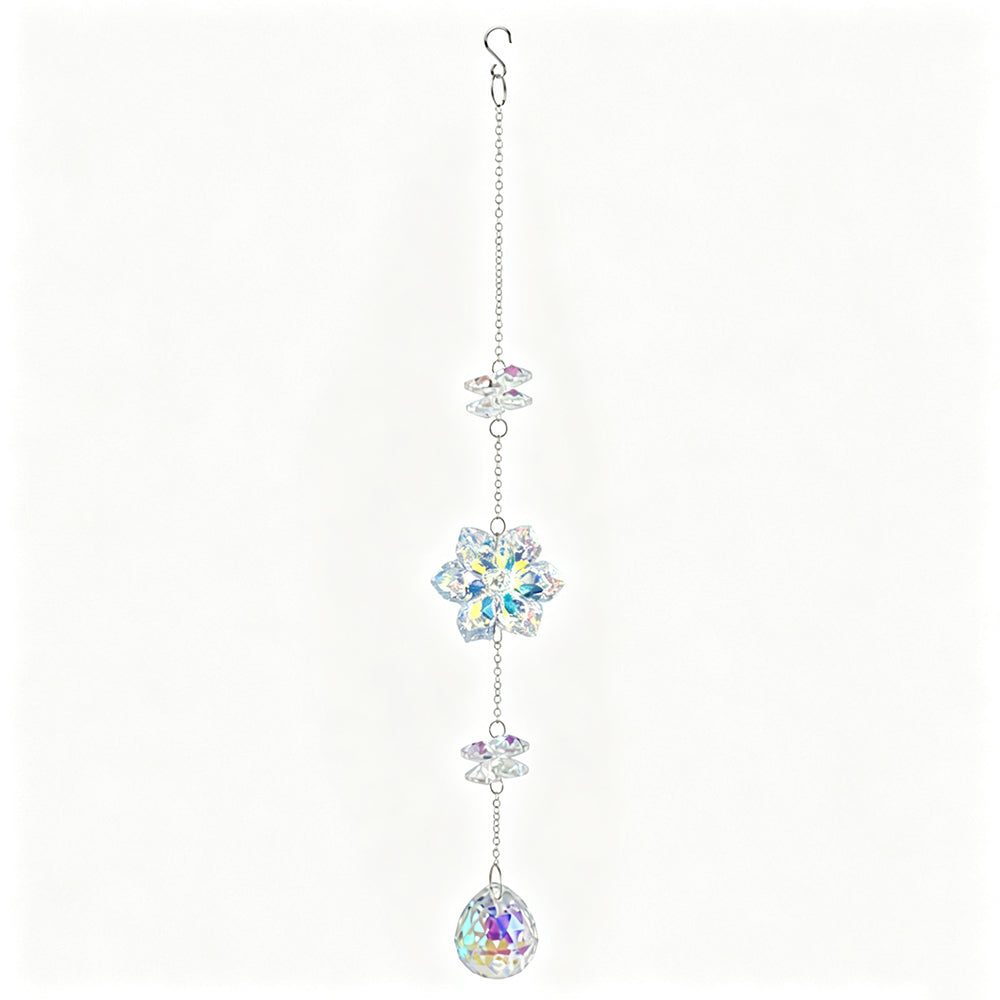 Cute Flower Crystal Bead Window Hanging Suncatcher 6H7HLS197
