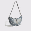 Vintage Washed Star Print Half Moon Handbag 6W10BBG1335