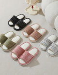 Linen Open Toe Slippers - DippedShop Wholesale - #5603