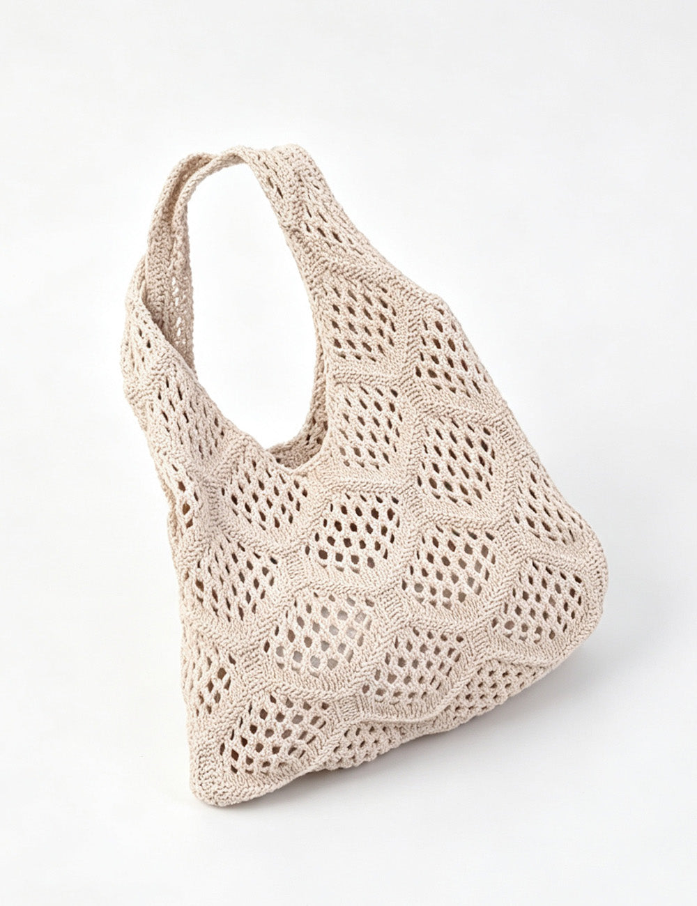 Simple Solid Color Hollow Hand Crochet Handbags 6W10BBG1589