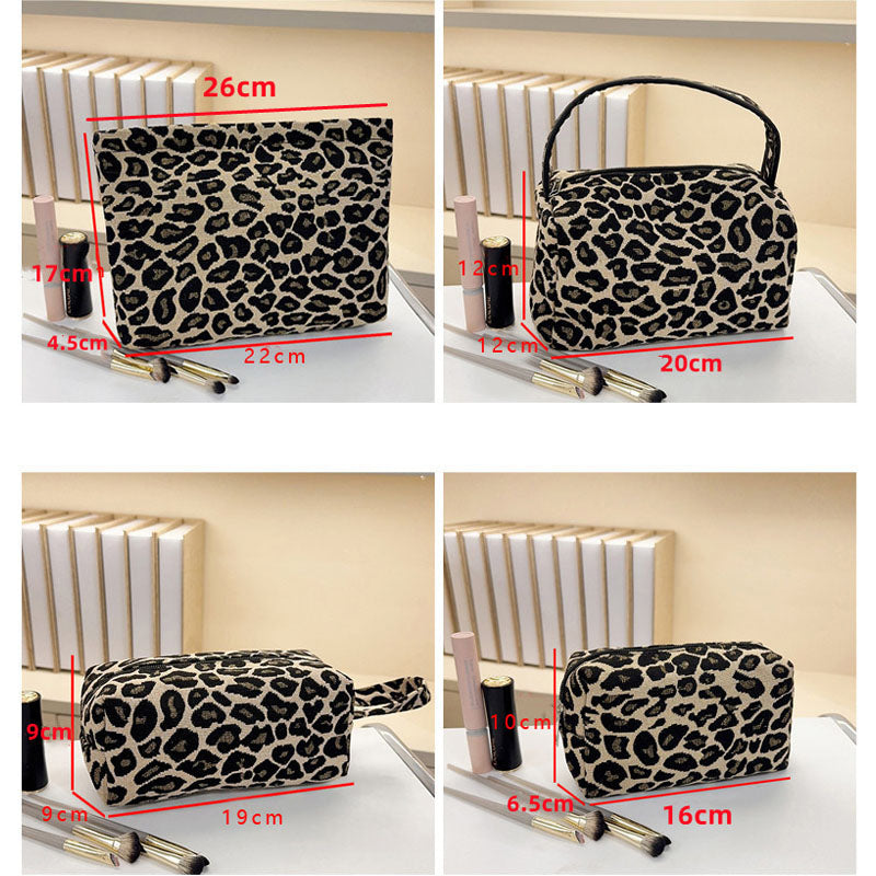 Vintage Leopard Print Large Capacity Makeup Bag MK2BW6S10BOB73