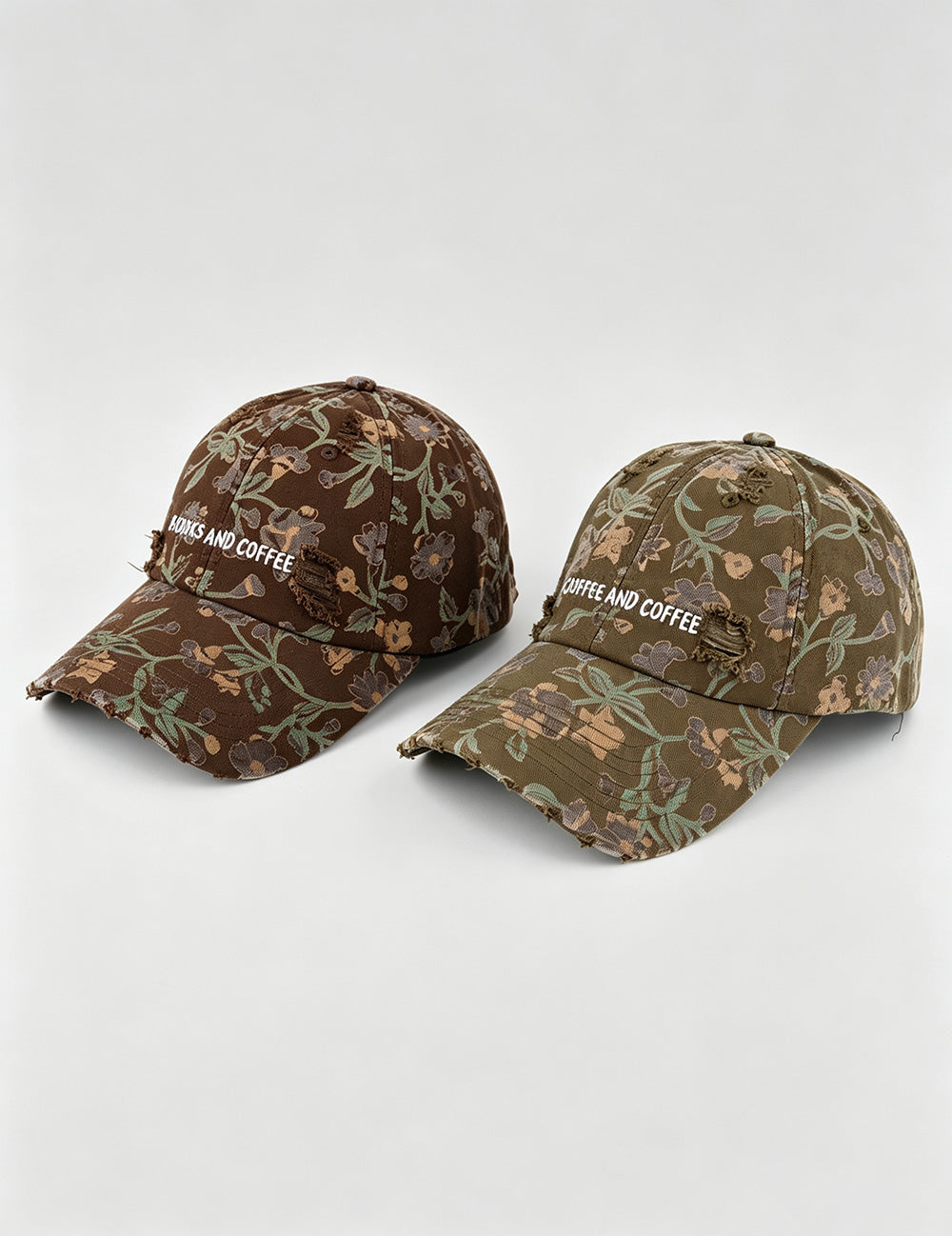 Retro Distressed Floral Embroidery Baseball Cap 6W6HAT780