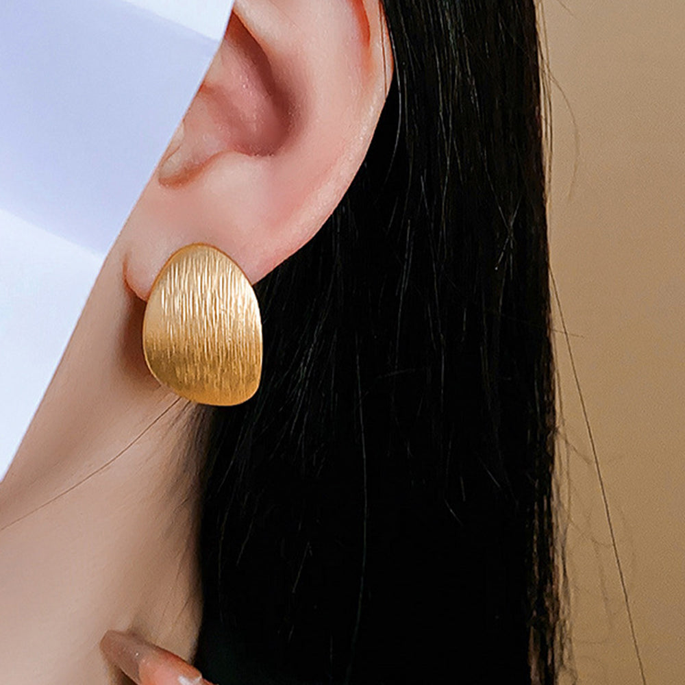 Minimalist Gold Plated Geometric Stud Earrings 6W6JER703