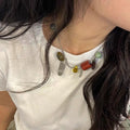 Boho-Style Colorful Beaded Decor Necklace 6W6JNC682