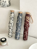 Vintage Floral Print Lightweight Folding Compact Umbrella MK2MBFN6Z11UL08