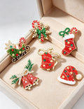 Cute Christmas Hat Bell Series Brooch Pins 6W6JPB60