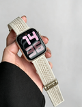 Solid Color Nylon Weave Hollow Watch Band 6W6JWA113
