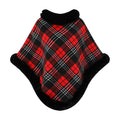 Plaid Faux Fur Knit Poncho - DippedShop Wholesale - #5011