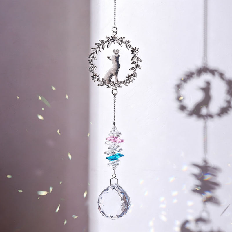 Cute Puppy Pendant Irregular Crystal Hanging Suncatchers MK2CZAS6H7HLS57