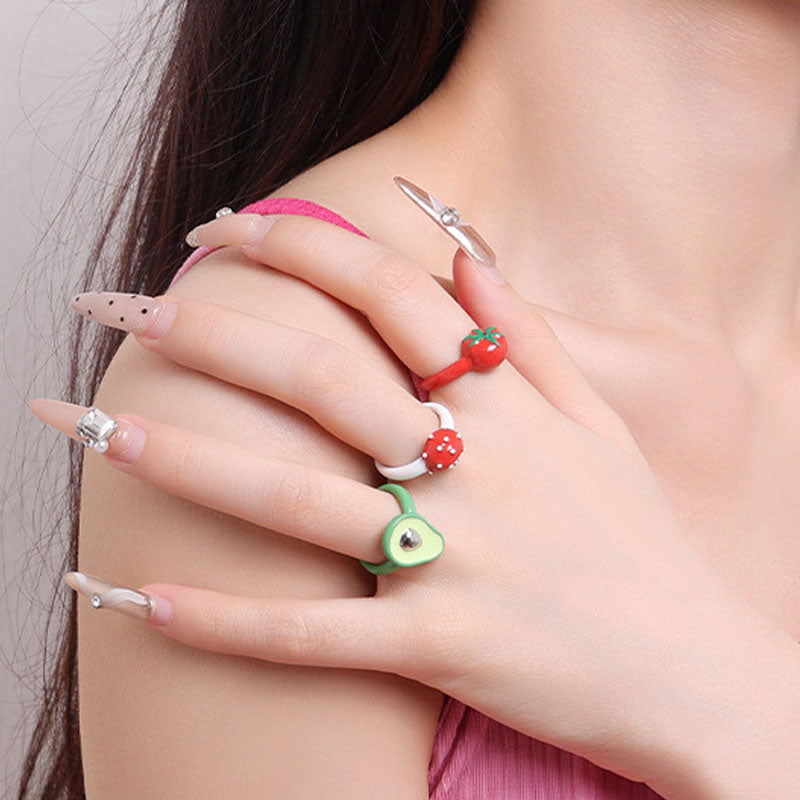 Pumpkin Enamel Open Ring - DippedShop Wholesale - #0211
