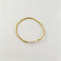 Handmade Natural Pearl Beaded Chain Bracelet 6W6JBR454