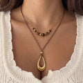 Double Layer Beaded Necklace - DippedShop Wholesale - #8211