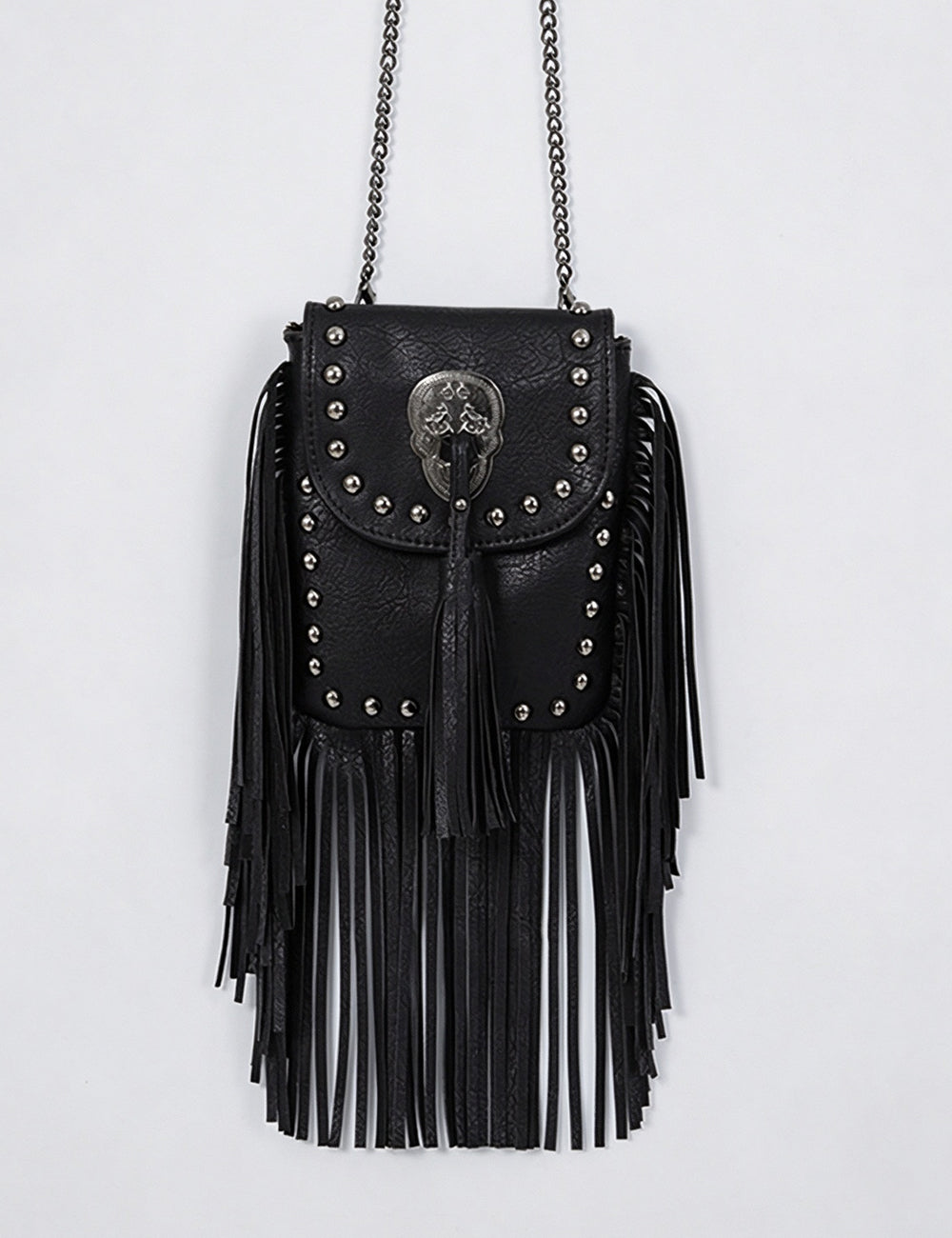 Boho Studded Tassel Mini Crossbody Bag 6W10BBG2407
