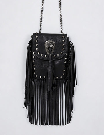 Boho Studded Tassel Mini Crossbody Bag 6W10BBG2407